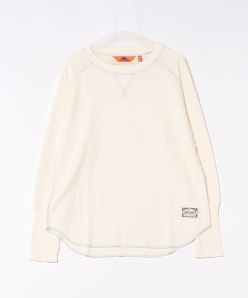 KRIFF MAYER Lady's Collection（クリフメイヤーレディースコレクション）の「アームウォーマー風ロンT（Tシャツ/カットソー・レディース・カラフル/レンガ/チャコール/グレー/ナチュラル・LARGE/MEDIUM）」の12枚目の写真