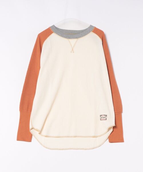 KRIFF MAYER Lady's Collection（クリフメイヤーレディースコレクション）の「アームウォーマー風ロンT（Tシャツ/カットソー・レディース・カラフル/レンガ/チャコール/グレー/ナチュラル・LARGE/MEDIUM）」の13枚目の写真