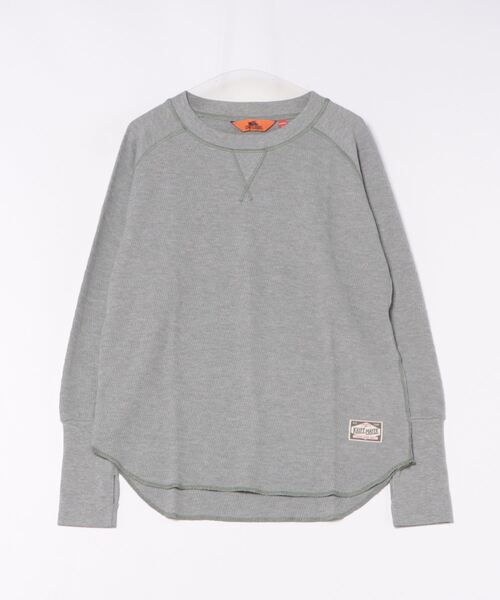 KRIFF MAYER Lady's Collection（クリフメイヤーレディースコレクション）の「アームウォーマー風ロンT（Tシャツ/カットソー・レディース・カラフル/レンガ/チャコール/グレー/ナチュラル・LARGE/MEDIUM）」の15枚目の写真