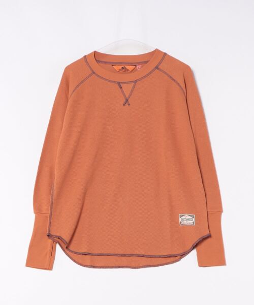 KRIFF MAYER Lady's Collection（クリフメイヤーレディースコレクション）の「アームウォーマー風ロンT（Tシャツ/カットソー・レディース・カラフル/レンガ/チャコール/グレー/ナチュラル・LARGE/MEDIUM）」の16枚目の写真