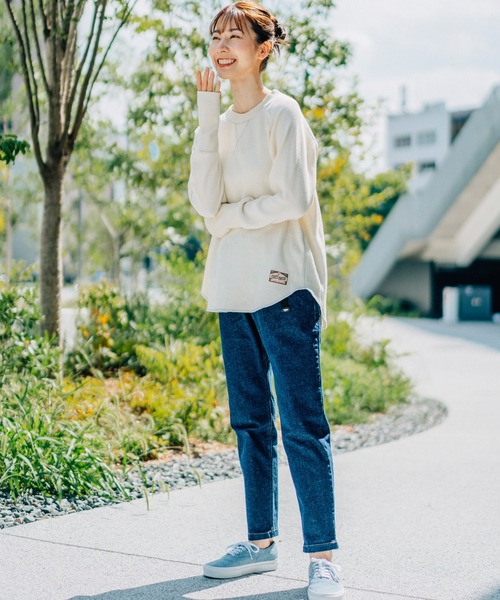 KRIFF MAYER Lady's Collection（クリフメイヤーレディースコレクション）の「アームウォーマー風ロンT（Tシャツ/カットソー・レディース・カラフル/レンガ/チャコール/グレー/ナチュラル・LARGE/MEDIUM）」の17枚目の写真