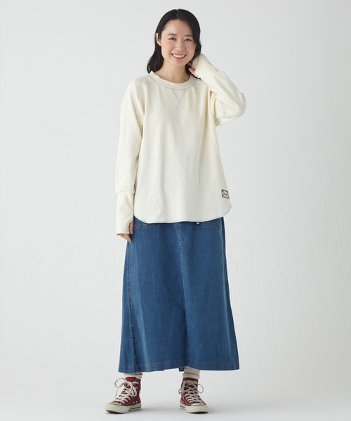 KRIFF MAYER Lady's Collection（クリフメイヤーレディースコレクション）の「アームウォーマー風ロンT（Tシャツ/カットソー・レディース・カラフル/レンガ/チャコール/グレー/ナチュラル・LARGE/MEDIUM）」の18枚目の写真