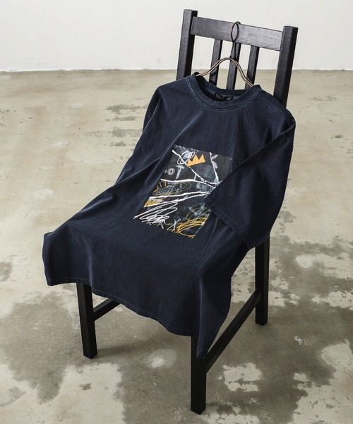 ヴィンテージライク ピグメント加工 フォト＆ロックプリント オーバーサイズTシャツ（Tシャツ/カットソー）｜Revo.（レボ）