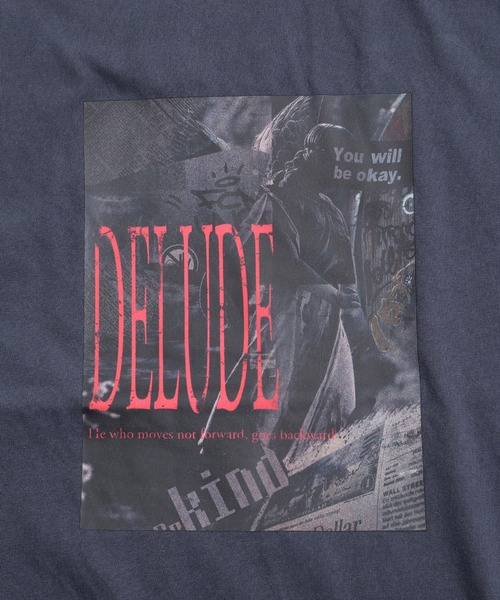 ヴィンテージライク ピグメント加工 フォト＆ロックプリント オーバーサイズTシャツ（Tシャツ/カットソー）｜Revo.（レボ）