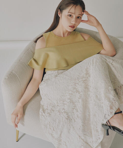 PROPORTION BODY DRESSING（プロポーションボディドレッシング）の「レースフレアスカート / 1214220704（スカート・レディース・ベージュ/ピンク/ブラウン・SMALL/MEDIUM）」の17枚目の写真