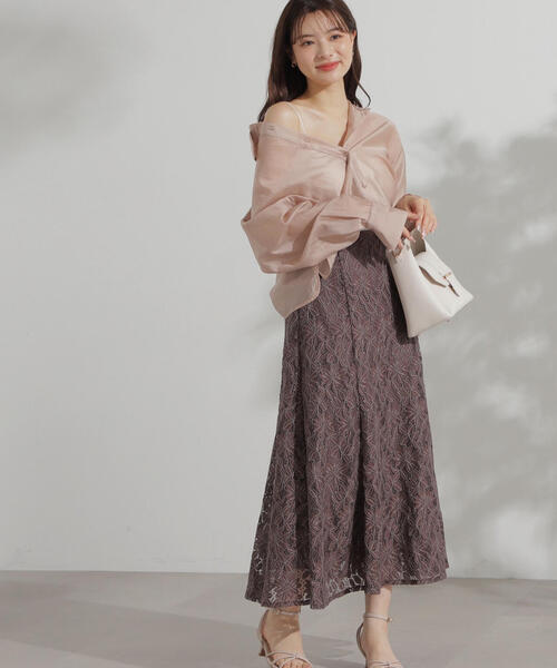 PROPORTION BODY DRESSING（プロポーションボディドレッシング）の「レースフレアスカート / 1214220704（スカート・レディース・ベージュ/ピンク/ブラウン・SMALL/MEDIUM）」の14枚目の写真