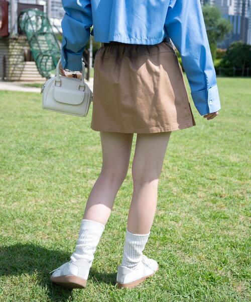 WEGO（ウィゴー）の「WEGO/ベルト付チノプリーツスカパン（スカート・レディース・カーキ/ベージュ・FREE）」の7枚目の写真