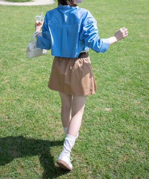 WEGO（ウィゴー）の「WEGO/ベルト付チノプリーツスカパン（スカート・レディース・カーキ/ベージュ・FREE）」の8枚目の写真