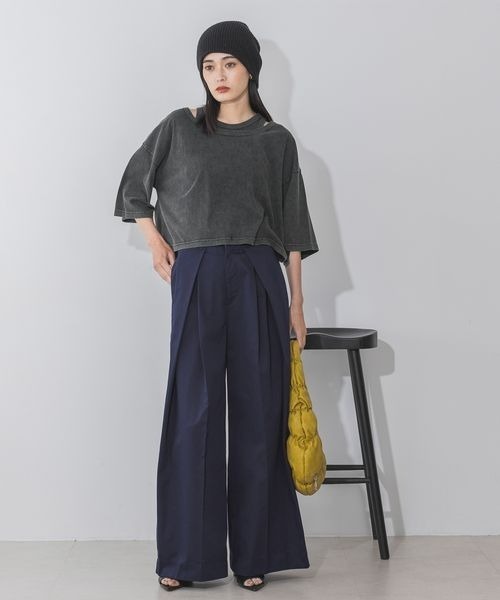 JEANASIS（ジーナシス）の「フェードカラーカット2P/142562（Tシャツ/カットソー・レディース・ブラック系その他/グレー系その他/パープル系その他・FREE）」の4枚目の写真