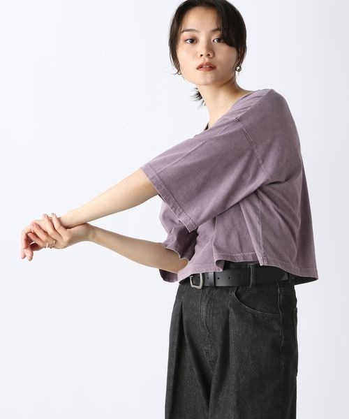 JEANASIS（ジーナシス）の「フェードカラーカット2P/142562（Tシャツ/カットソー・レディース・ブラック系その他/グレー系その他/パープル系その他・FREE）」の13枚目の写真