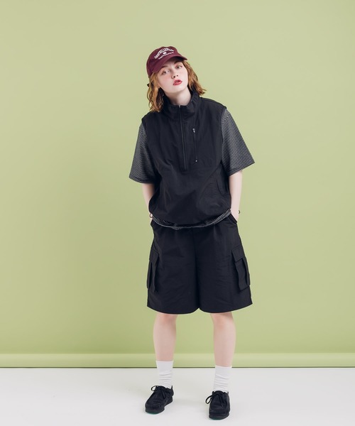 MUHET(ミュエータ)の「ナイロンハーフジップベスト(ベスト・レディース・ネイビー/モカ/ブラック・MEDIUM/X-LARGE)」の21枚目の写真
