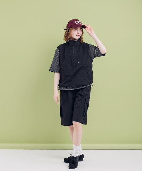 MUHET(ミュエータ)の「ナイロンハーフジップベスト(ベスト・レディース・ネイビー/モカ/ブラック・MEDIUM/X-LARGE)」の22枚目の写真