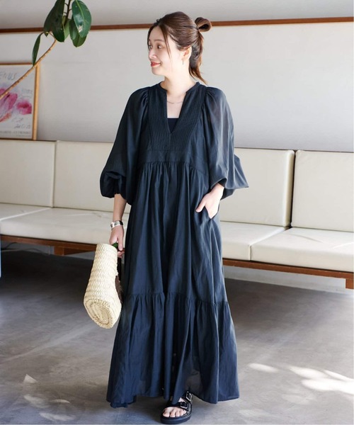 JOURNAL STANDARD（ジャーナルスタンダード）の「《WEB限定追加2》オリエンタルプリントティアードワンピース（ワンピース・レディース・ブラック・FREE）」の8枚目の写真