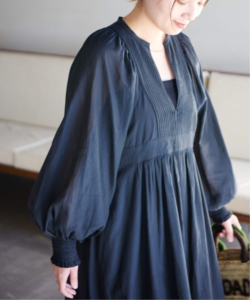 JOURNAL STANDARD（ジャーナルスタンダード）の「《WEB限定追加2》オリエンタルプリントティアードワンピース（ワンピース・レディース・ブラック・FREE）」の2枚目の写真