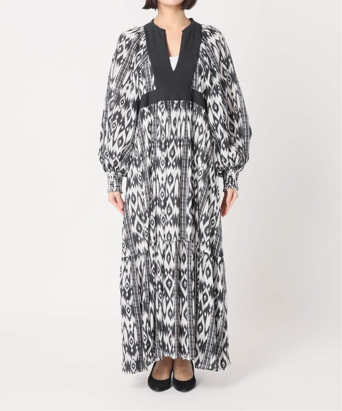 JOURNAL STANDARD（ジャーナルスタンダード）の「《WEB限定追加2》オリエンタルプリントティアードワンピース（ワンピース・レディース・ブラック・FREE）」の21枚目の写真