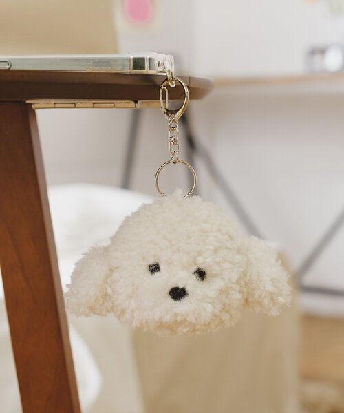 BIRTHDAY BAR（バースデイバー）の「monmon キーホルダー（キーケース/キーアクセサリー・レディース・ホワイト/ブラウン・0）」の2枚目の写真
