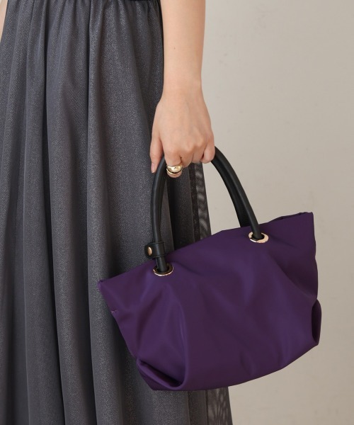 Bou Jeloud(ブージュルード)の「ナイロンフナガタトート(トートバッグ・レディース・ブラック/パープル/モカ・ONESIZE)」の1枚目の写真