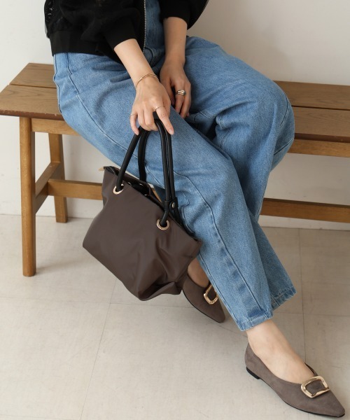 Bou Jeloud(ブージュルード)の「ナイロンフナガタトート(トートバッグ・レディース・ブラック/パープル/モカ・ONESIZE)」の4枚目の写真