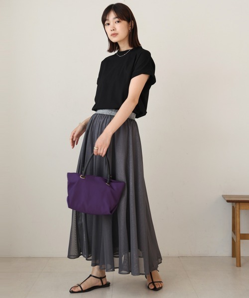 Bou Jeloud(ブージュルード)の「ナイロンフナガタトート(トートバッグ・レディース・ブラック/パープル/モカ・ONESIZE)」の8枚目の写真