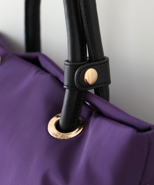 Bou Jeloud(ブージュルード)の「ナイロンフナガタトート(トートバッグ・レディース・ブラック/パープル/モカ・ONESIZE)」の13枚目の写真