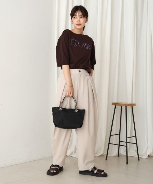 Bou Jeloud(ブージュルード)の「ナイロンフナガタトート(トートバッグ・レディース・ブラック/パープル/モカ・ONESIZE)」の18枚目の写真