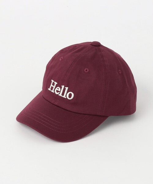 green label relaxing（グリーンレーベルリラクシング）の「GLR HELLO キャップ / 帽子 / キッズ（キャップ・キッズ・ダークグリーン/ワインレッド/ブラウン・FREE(52-56cm)）」の3枚目の写真