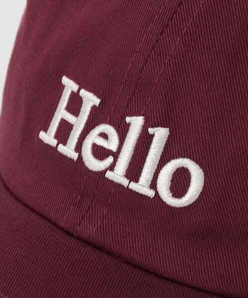 green label relaxing（グリーンレーベルリラクシング）の「GLR HELLO キャップ / 帽子 / キッズ（キャップ・キッズ・ダークグリーン/ワインレッド/ブラウン・FREE(52-56cm)）」の5枚目の写真