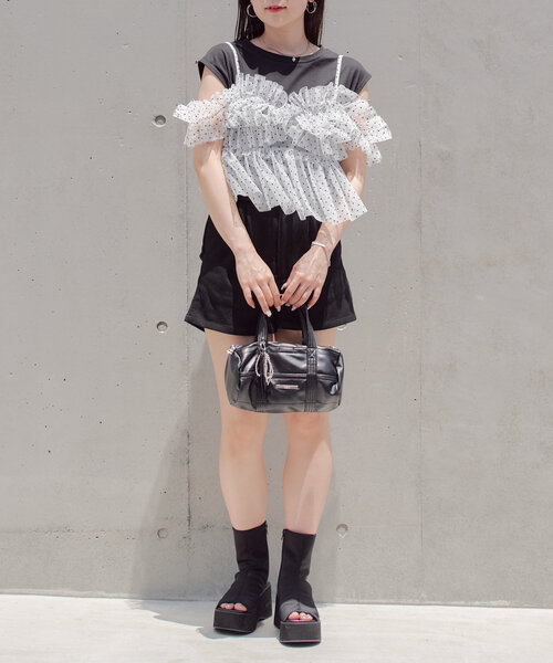 アダムエロペ チュールキャミセットTEE アダムエロペ チュールキャミセットTEE - メルカリ