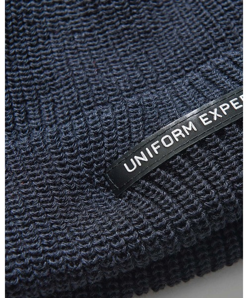 uniform experiment（ユニフォームエクスペリメント）の「LABEL WATCH CAP（ニットキャップ/ビーニー・メンズ・ブラック/ネイビー/レッド/カーキ・FREE）」の8枚目の写真