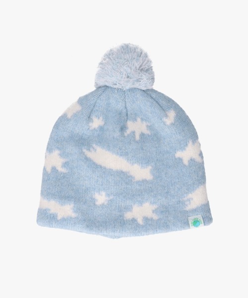 OVERRIDE（オーバーライド）の「KIDS EARTH FUND REC BEANIE&MUFFLER SG / オーバーライド（ニットキャップ/ビーニー・レディース・ライトグレー/ダークグレー/ライトブルー・57~59cm）」の3枚目の写真