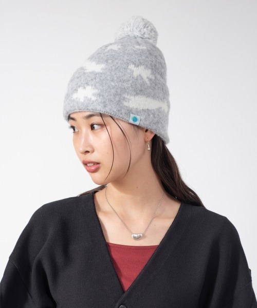 OVERRIDE（オーバーライド）の「KIDS EARTH FUND REC BEANIE&MUFFLER SG / オーバーライド（ニットキャップ/ビーニー・レディース・ライトグレー/ダークグレー/ライトブルー・57~59cm）」の9枚目の写真