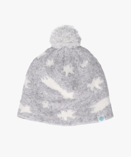 OVERRIDE（オーバーライド）の「KIDS EARTH FUND REC BEANIE&MUFFLER SG / オーバーライド（ニットキャップ/ビーニー・レディース・ライトグレー/ダークグレー/ライトブルー・57~59cm）」の10枚目の写真