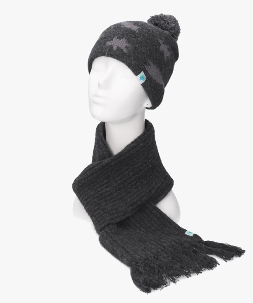OVERRIDE（オーバーライド）の「KIDS EARTH FUND REC BEANIE&MUFFLER SG / オーバーライド（ニットキャップ/ビーニー・レディース・ライトグレー/ダークグレー/ライトブルー・57~59cm）」の22枚目の写真