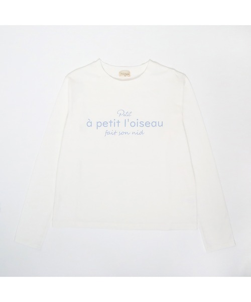 trois lapins kp（トロワラパンケーピー）の「チュールキャミ＆長袖プリントTシャツセット140～160（ニット/セーター・キッズ・サックスブルー/アイボリー・140cm/150cm/160cm）」の3枚目の写真