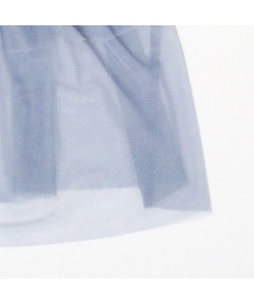 trois lapins kp（トロワラパンケーピー）の「チュールキャミ＆長袖プリントTシャツセット140～160（ニット/セーター・キッズ・サックスブルー/アイボリー・140cm/150cm/160cm）」の6枚目の写真