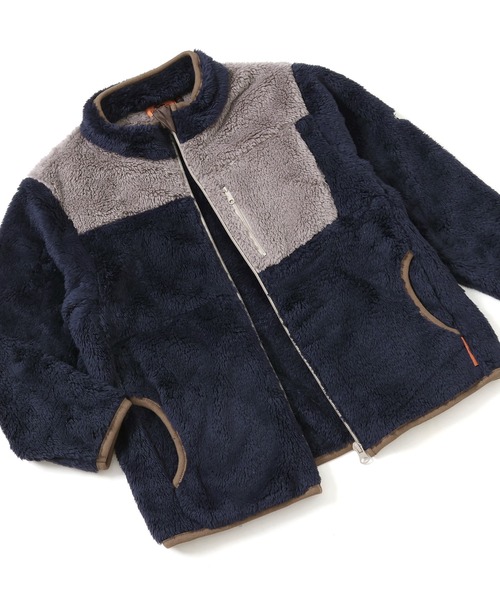 KRIFF MAYER Kid's Collection（クリフメイヤーキッズコレクション）の「リサイクルボアジャケット（ブルゾン・キッズ・ブラック/モカ/ネイビー/オフホワイト・150/140/130/120/170/160）」の4枚目の写真
