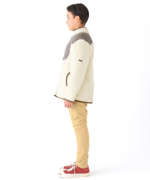 KRIFF MAYER Kid's Collection（クリフメイヤーキッズコレクション）の「リサイクルボアジャケット（ブルゾン・キッズ・ブラック/モカ/ネイビー/オフホワイト・150/140/130/120/170/160）」の11枚目の写真