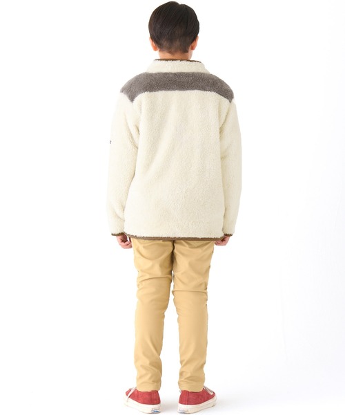 KRIFF MAYER Kid's Collection（クリフメイヤーキッズコレクション）の「リサイクルボアジャケット（ブルゾン・キッズ・ブラック/モカ/ネイビー/オフホワイト・150/140/130/120/170/160）」の12枚目の写真
