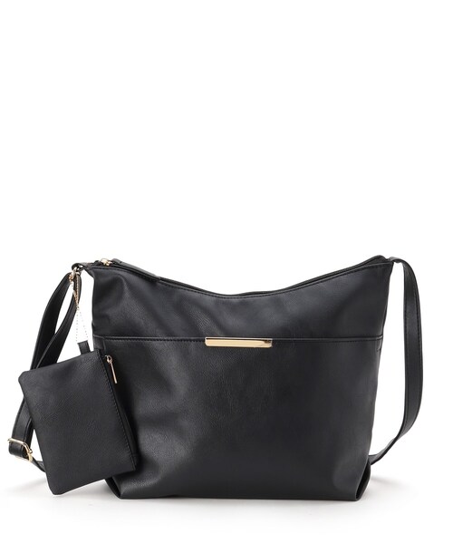 SHOO・LA・RUE（シューラルー）の「◆【A4サイズ対応/ポーチ付き】ダブルフェイス ショルダーバッグ（ショルダーバッグ・レディース・ワインレッド/ライトベージュ/ブラック/グレー・00）」の2枚目の写真