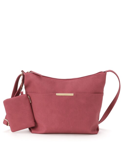 SHOO・LA・RUE（シューラルー）の「◆【A4サイズ対応/ポーチ付き】ダブルフェイス ショルダーバッグ（ショルダーバッグ・レディース・ワインレッド/ライトベージュ/ブラック/グレー・00）」の4枚目の写真