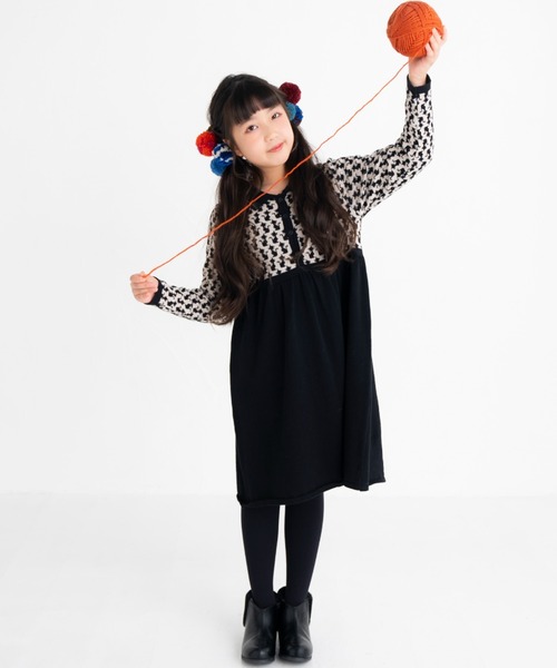 ＫＮＩＴ Ｃａｔジャガードワンピース（ワンピース）｜nino（ニノ）