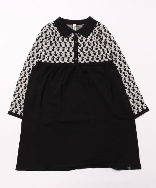 nino（ニノ）の「ＫＮＩＴ Ｃａｔジャガードワンピース（ワンピース・キッズ・エメラルド/ブラック・130cm/150cm/140cm）」の16枚目の写真