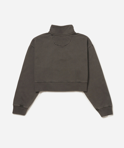 Saturdays NYC(サタデーズ ニューヨークシティ )の「Eldridge Fundamental Cropped Quarter Zip(スウェット・レディース・ブラック/レッド・S/M)」の4枚目の写真