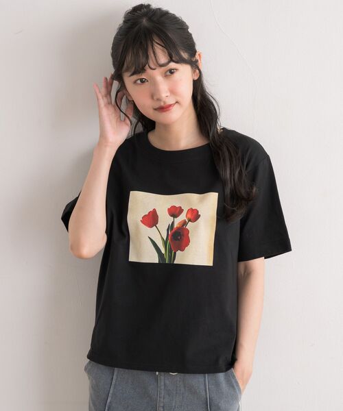 RETRO GIRL(レトロガール)の「アソートプリントTEE(Tシャツ/カットソー・レディース・ホワイト系その他/オフホワイト/ブラック系その他/ブラック・FREE)」の9枚目の写真