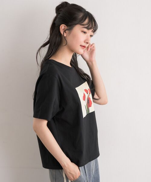 RETRO GIRL(レトロガール)の「アソートプリントTEE(Tシャツ/カットソー・レディース・ホワイト系その他/オフホワイト/ブラック系その他/ブラック・FREE)」の10枚目の写真
