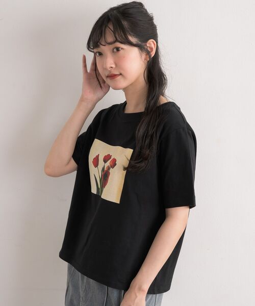 RETRO GIRL(レトロガール)の「アソートプリントTEE(Tシャツ/カットソー・レディース・ホワイト系その他/オフホワイト/ブラック系その他/ブラック・FREE)」の11枚目の写真