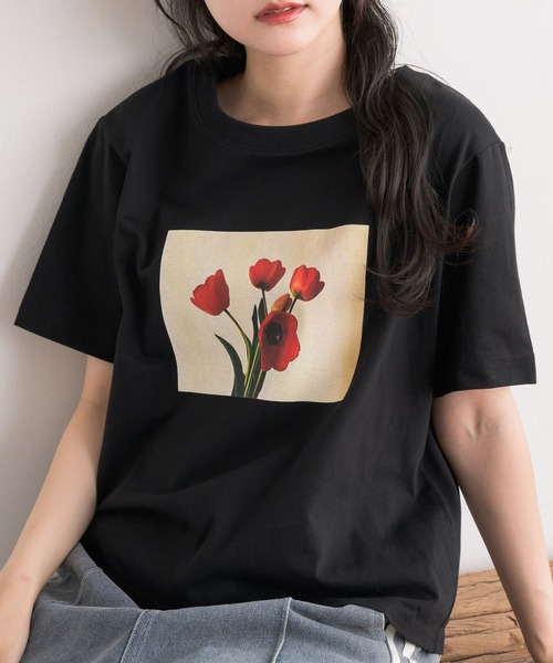 RETRO GIRL(レトロガール)の「アソートプリントTEE(Tシャツ/カットソー・レディース・ホワイト系その他/オフホワイト/ブラック系その他/ブラック・FREE)」の4枚目の写真