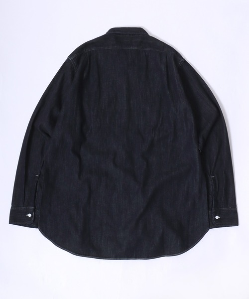 Lee（リー）の「Lee（リー）DUNGAREES WORK SHIRTS DENIM/ワークシャツデニム メンズ レディース ユニセックス/長袖（シャツ/ブラウス・メンズ・ワンウォッシュ/ライトインディゴブルー・M/L/XL）」の9枚目の写真