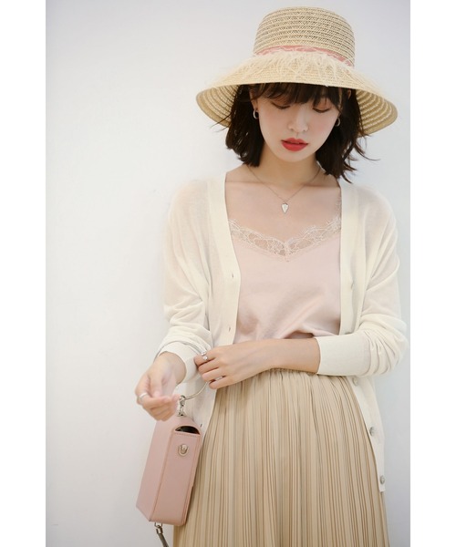 DRESS PLUS(ドレスプラス)の「サマーニットVネックカーディガン(カーディガン/ボレロ・レディース・カーキ/ブラック/ローズ/ブルー/ホワイト/ブラウン/キャメル/グリーン/テラコッタ/ラベンダー/パープル/ネイビー/チャコール・M/L/XL)」の20枚目の写真