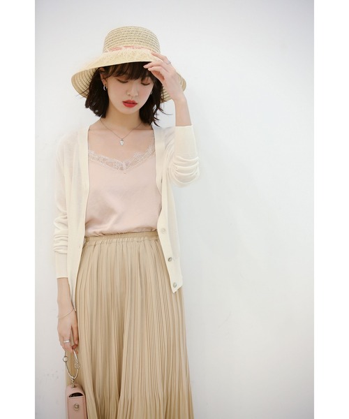 DRESS PLUS(ドレスプラス)の「サマーニットVネックカーディガン(カーディガン/ボレロ・レディース・カーキ/ブラック/ローズ/ブルー/ホワイト/ブラウン/キャメル/グリーン/テラコッタ/ラベンダー/パープル/ネイビー/チャコール・M/L/XL)」の22枚目の写真